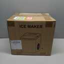 38lbs Per Day Countertop Ice Maker, 9 Ice Cubes in 3.5 Minutes, Self-Cleaning Portable Ice Machine with 2 Bullet Sizes for Kitchen, Camping, RV, and Party