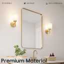 Vanity Lighting Fixture with White Frosted Glass, Gold Wall Lamp for Bathroom Mirror Bedroom, Living Room, Kitchen Cabinet, Washroom Porch T002GD-L1