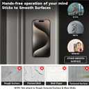 AUROX for MagSafe Phone Grip, Magnetic Phone Grip, Magnetic Suction Cup Collapsible Phone Grip Holder for iPhone 17 16 15 14 13 12 Series, Magneticc Silicone Phone Grips for Videos and Selfies,Black
