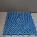 Jocoevol 36-Pcs Interlocking Tile, Indoor/Outdoor Drainage Interlocking Floor Tiles 11.8" x 11.8", Anti-Slip Waterproof Soft PVC Splicing Flooring Tile for Garage Patio Pool Bathroom, Blue
