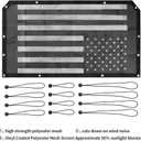 Voodonala for Jeep JL Sunshade Sun Shade Bikini Top Sunblock Mesh Heat Shield Mesh for 2018-2026+ Jeep Wrangler JL JLU 2/4 Door & 2020-2026 Gladiator JT, Block Heat Block UV Rays Flag