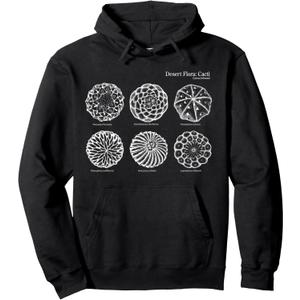 Desert Cacti Lophophora williamsii peyote Cactus Infrared Pullover Hoodie, Size L