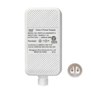 Class 2 Power Supply for Permanent Outdoor Lights, 24V 2.5A 60W Outdoor Power Adapter, LED Transformer Replacement and Suitable for Permanent Outdoor Lighting Within 100ft