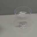 Ciaell 12PCS Plastic Ribbed Martini Glasses - 10 Oz Disposable Coupe Glasses with Stem - Heavy Duty Margarita Cups for Bars, Cocktails, Whiskey, Parties & Wedding (Clear)