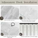 86 Inch Long Pinch Pleated Linen Curtains 2 Panels Set for Living Room 350GSM Thick Linen Textured Drapes Pinch Pleat Beige White Semi Sheer Curtain for Dining Room Office Sliding Glass Doors
