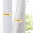 NICETOWN 100% Blackout Window Curtain Panels 40" Length, Set of 2, Snow White, 42 inches Wide, Thermal Insulated Drapes for Kitchen