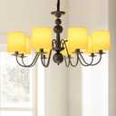 LAMPWELL LEBE Yellow Small Lamp Shades Clip on Bulb Set of 2,Mini Drum Sconce Shades,Clip on Lamp Shade for Table Lamps Chandelier Shades,5.2"5.2"H5.2",Fabric Replacement Lamp Shades