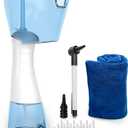 Electric Ear Wax Removal Kit by Tilcare - Rechargeable Ear Cleaning Machine for Ear Irrigation - Complete Ear Flush Kit for Adults & Kids - Ear Lavage System with Otoscope, Microfibre Towel & 30 Tips