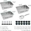 8" Sifting Cat Litter Box for Clumping Clay & Pine Pellets