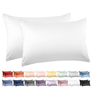 Deep Dream 100% Cotton Pillow Cases Queen Size Set of 2, 600 Thread Count Cotton Queen Pillowcases, White Pillow Cases Set of 2 with Envelop Closure, 20x30 Inches