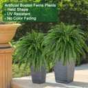 Dkaltm Artificial Boston Fern Bush- Set of 2 Large Artificial Ferns for Outdoors, 45Inch Large Faux Ferns, Suitable for Office & Living Room Decor, 55Branches for Each Bouquet