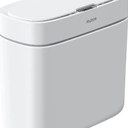 JOYBOS Bathroom Trash Can,3 Gallon Waterproof Automatic Small Bathroom Garbage Can with Lid, Slim Motion Sensor Plastic Narrow Trash Bin for Bedroom, Kitchen, Office,RV White