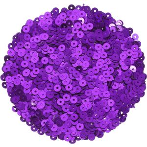 uxcell 30000Pcs Flat Sequin Paillettes, 4mm/0.16" Flat Round Loose Sequin with Single Holes - 3.53 oz (100g) for DIY Crafts Sewing Embroidery Clothing, Dark Purple