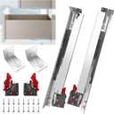 4 Pairs Undermount Drawer Slides 21 inch Undermount Soft Close Drawer Slides Full Extension Concealed Drawer Runners with Mounting Screws, Locking Device and Brackets 100 lb Load Capacity 21" 8pcs