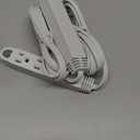 CABOCASA Dual 6FT Ultra-Thin Outlet Concealer, Universal Size Outlet Cover 6FT Twin Extension Cord with 3 Outlets Each Side, Ideal for Home Appliances on Opposite Sides