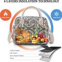 MEXS Insulated Lunch Bag for Women Men Large Reusable Lunch Box Adult Leakproof Portable Cooler Tote Bags for Work Picnic
