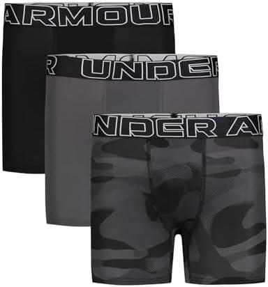 Under Armour Performance Tech - Printed 3Pk Boxer Brief, 3-Pack Camo Multi, Size: Youth XL