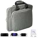 Travel Case for Xbox Rog Ally & Starlink Mini, Universal Protective Carrying Bag for Outdoor Camping, Waterproof Dustproof Shockproof Travel Storage Bag for Xbox ROG Ally X & Starlink Mini-Grey