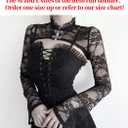 Bolero Shrug Top Trad Goth Black Shawls and Wraps for Evening Dresses Short Cardigan (Black, M)