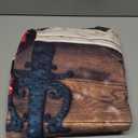 WOLADA Rustic Christmas Backdrop Barn Door Backdrops for Photography Xmas Tree Snow Back Drop 10x8FT 12585