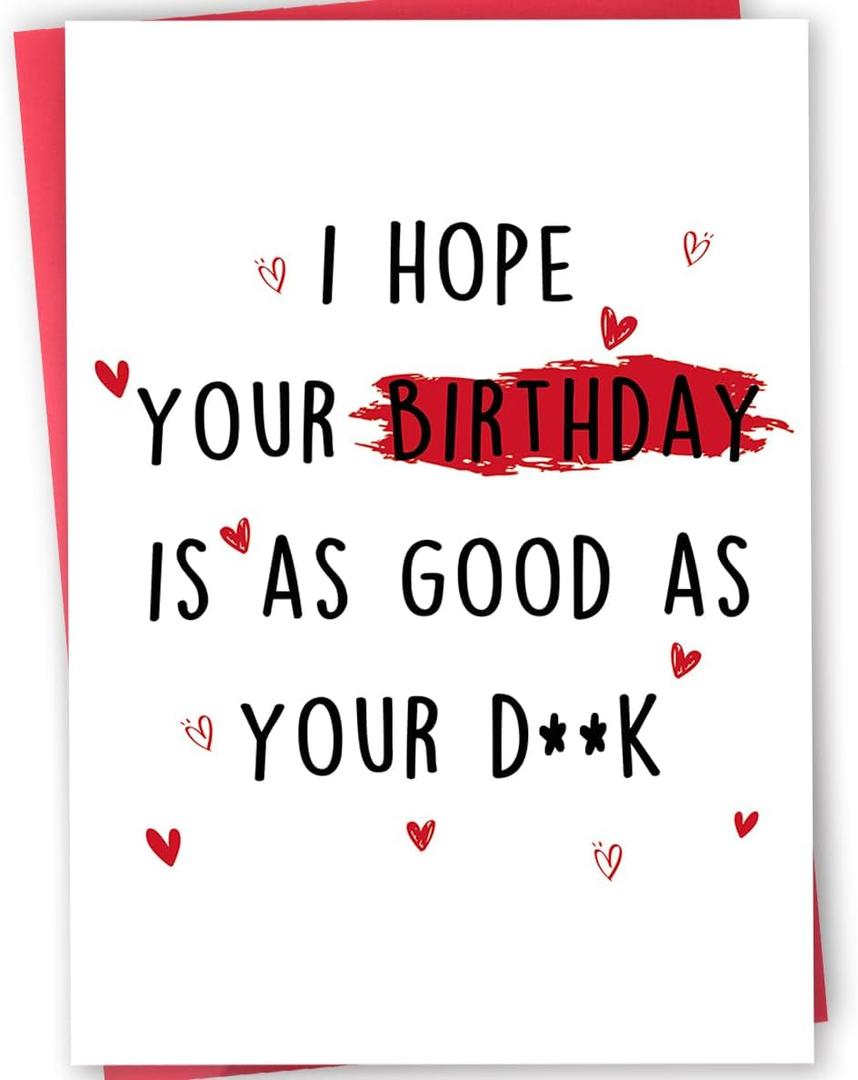3 x Funny Birthday Cards Gifts for Him Men | Men Gift Ideas for Celebration, Naughty Humor Design for Husband Boyfriend Fiance, Premium 8.0 x 5.3 Inch Card with Envelope, 8.5 x 5.5 inches