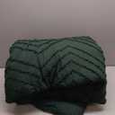 Andency Dark Emerald Green Comforter Set Queen Size, 3 Pieces Boho Bed Set