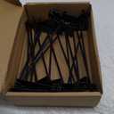 20Pcs Gridwall Hooks, Metal Grid Panel Hanging Peg Hooks, Grid Wall Accessory for Clothes Storage, Home Organization, Retail Display (Black, 10"/25Cm)