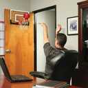 Larger Indoor Basketball Hoop with 9" Large Dunk Rim for Kids and Adults, Over The Door Basketball Hoop for Bedroom with 3 Rubber Small 6" Basketball Sport Toy Gifts