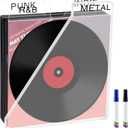 15 Pcs Acrylic Vinyl Record Dividers DIY A-Z Genre ERA BPM Tabs Plastic Vinyl Record Organizer Writable Dividers with Markers for Gift Album LP Records, 12 x 14 Inch, Horizontal and Vertical