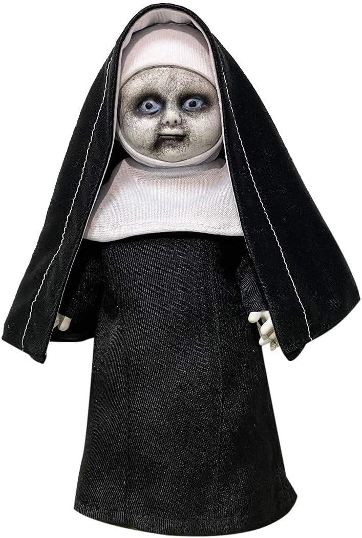 The Nun Dolls Creepy Catholic Halloween Figure Replica Cosplay Prop Horror Washable Doll Outfit
