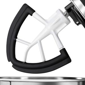 Flex Edge Beater for KitchenAid,Mixer Attachement Compatible With KitchenAid,Mixer Accessory,Fits Tilt-Head Stand Bowls For 4.5-5 Quart Bowls,Beater With Silicone Edges,Black