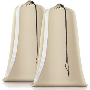 Heavy Duty Laundry Bag 2 Pack XL Nylon Laundry Bags with Straps, Washable Large Dirty Clothes Organizer with Drawstring Closure, Travel Washing Bag Fit a Laundry Hamper or Basket
