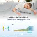 Cozy Bliss Cooling Throw Blanket for Hot Sleepers 50"x70", Q-Max 0.45 Cooling Comfort, Cold Blankets for Night Sweats Sleeping, Ultra-Cool Lightweight Breathable Blanket for Couch Bed, Mist Grey