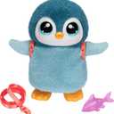 Little Live Pets Walking Penguin My Pet Waddles, Interactive Plush Penguin with 25+ Sounds and Detachable Leash, Toy Penguins for Kids of Ages 5+