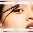 Car Sun Visor Vanity Mirror with Lights, Pink Rechargeable Car Makeup Mirror Accessories, Birthday Gifts for Women Girl, 3 Light Modes, Dimmable Touch Led Screen, Universal for Car Truck