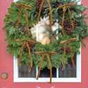 10 x MEWTOGO 24Pcs Khaki Velvet Bows for Christmas Tree Decorations - 5x7in Velvet Ornaments with Tie for Christmas Wreath