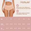 5 x HATSURE Women High Waisted Cotton Underwear Panties Soft Stretch Lace Waistband Full Coverage Ladies Briefs Multipack (XXXL)