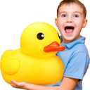 Leitee Yellow Jumbo Rubber Duck 13" Huge Large Giant Bath Rubber Duck Fun Gender Reveal Party Floating Pool Child Preschool Toddlers Bathtub Toy for Baby Shower Birthday Party Favors