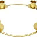 Advent Wreath Candle Holder, Gold Christmas Candle Rings for Taper Candles, Advent Wreath 4 Candle Holder for Christmas Holiday Home Party Church Catholic DIY Decor