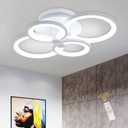 Ganeed Dimmable Modern Ceiling Light,Metal Acrylic LED Flush Mount Ceiling Light Fixtures,56W LED Chandelier Light Fixture for Living Room Kitchen Bedroom Dinner Room,3000-6500K
