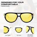 Oversized Aviator Sunglasses for Women with Gold Temples Trendy Large Big Double Bridge 2026 Designer Ladies Shades