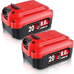8.0Ah 2Pack Lithium Compatible with Craftsman 20V Cordless Power Tools Replacement for Craftsman 20V Battery