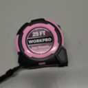 WORKPRO 25FT Pink Tape Measure, 1/8 Fractions Easy Read Measuring Tape, Retractable Nylon Coating Measurement Tape Accuracy 1/32, Magnetic Hook, Belt Clip, Rubber Protective Casing - Pink Ribbon (7.6 m)
