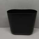 iDesign Slim Oval Plastic Waste Basket, The Cade Collection  10.56 x 5.5 x 9.77, Matte Black