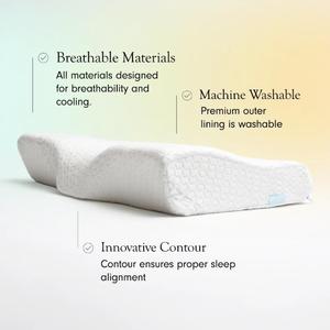 Dosaze Contoured Orthopedic Pillow, Queen (Thick) Size Bed Pillow for Neck Pain Relief - Medium Firm, Bed Pillow for Back, Stomach and Side Sleepers, CertiPUR-US/Oeko-Tex