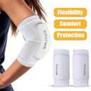 Volleyball Elbow Pads for Adult Youth, Volleyball Arm Sleeves Elbow Pads for Floor Burns and Bruises, Non-Bulky Elbow Pad Protection Comfort Flexible, One Size