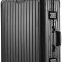 20" Full Aluminum Carry On Luggage, Hardshell Suitcase, Black, 21.26“ x 14.57” x 9.25"