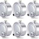 Gisafai 6 Pack Steam Radiator Air Valve #6 1/8" Steam Air Vent Angle Mount Heat Regulator Valve Chrome Plated Copper Vent for Winter Radiator Parts