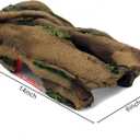 JIHAQUA Aquarium Resin Bark Terrarium Decor, Lizard, Snake or Reptile Hide,Lizard, Spider and Aquarium Fish Hide Cave (Large Bark B)