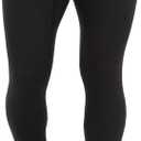Fruit of The Loom Men's Recycled Waffle Thermal Underwear Bottom (Black, 5X-Large)